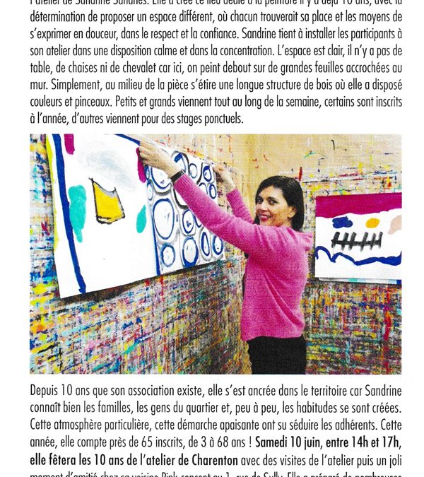 L’Atelier de Charenton dans le magazine de Charenton-le-Pont