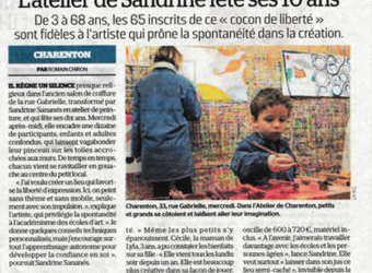 L’Atelier de Charenton dans le journal Le Parisien